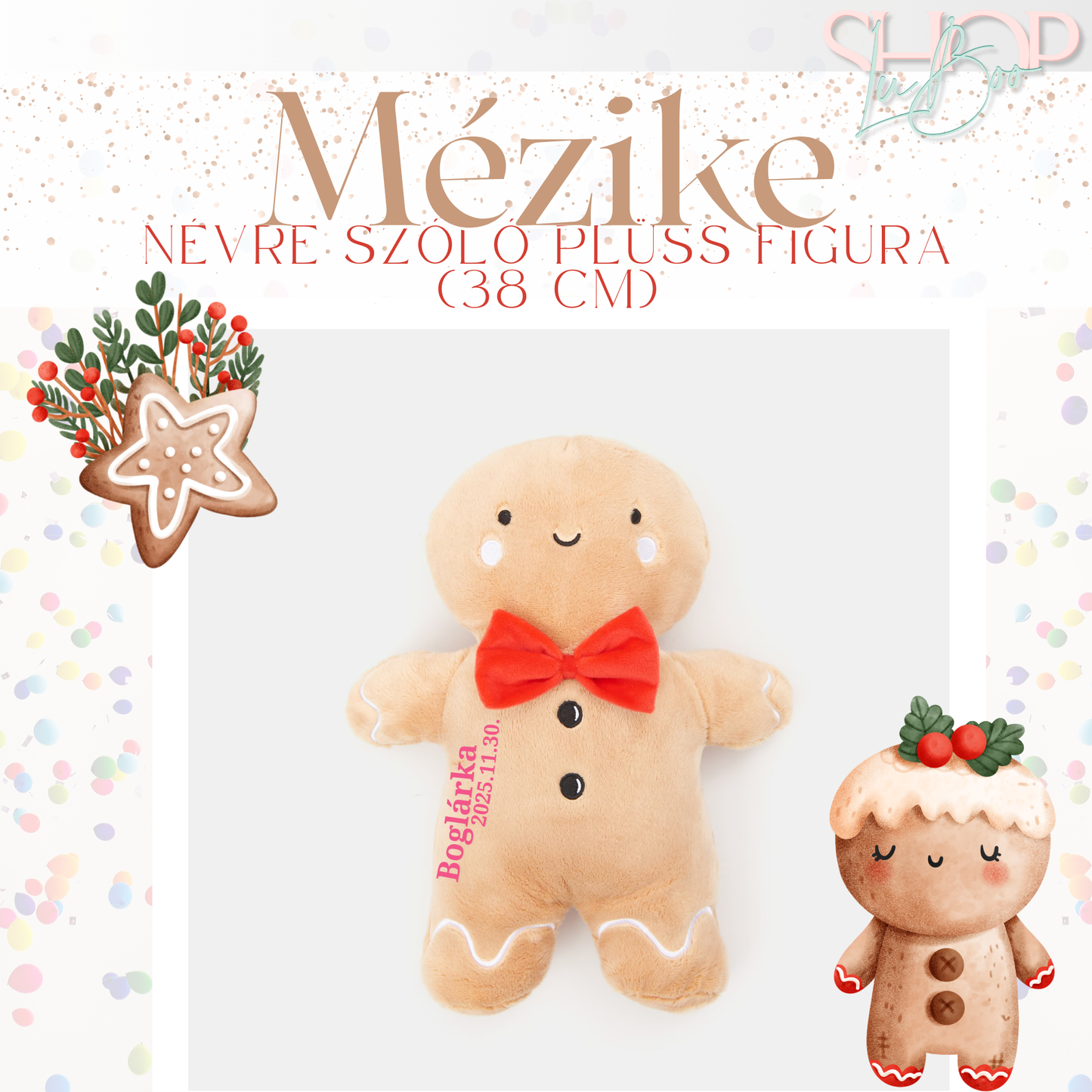 Mézike - Névre szóló plüss figura (38 cm)