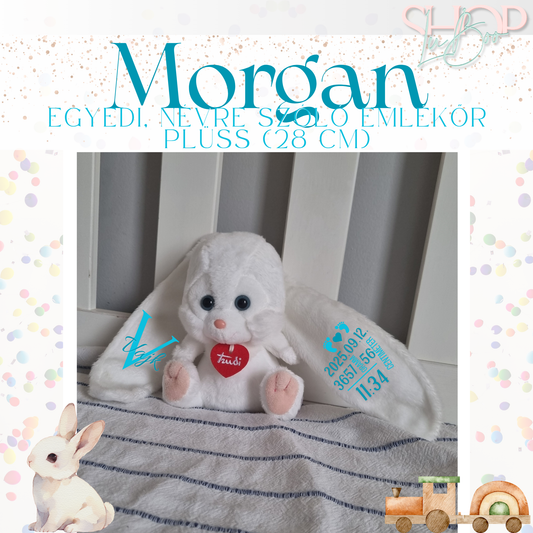 Morgan - Egyedi, névre szóló emlékőr plüss (28 cm)