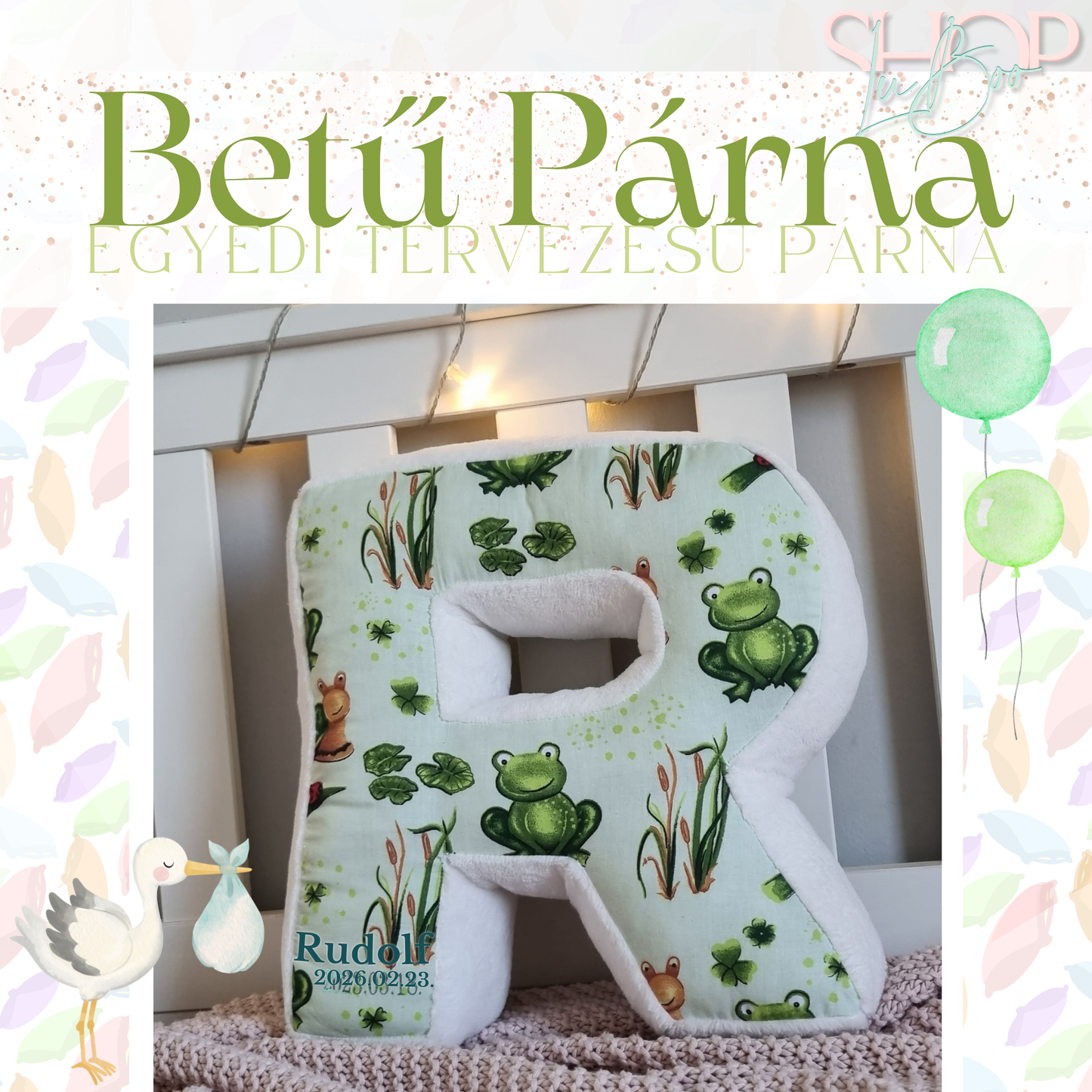 Betű Párna - Egyedi tervezésű párna