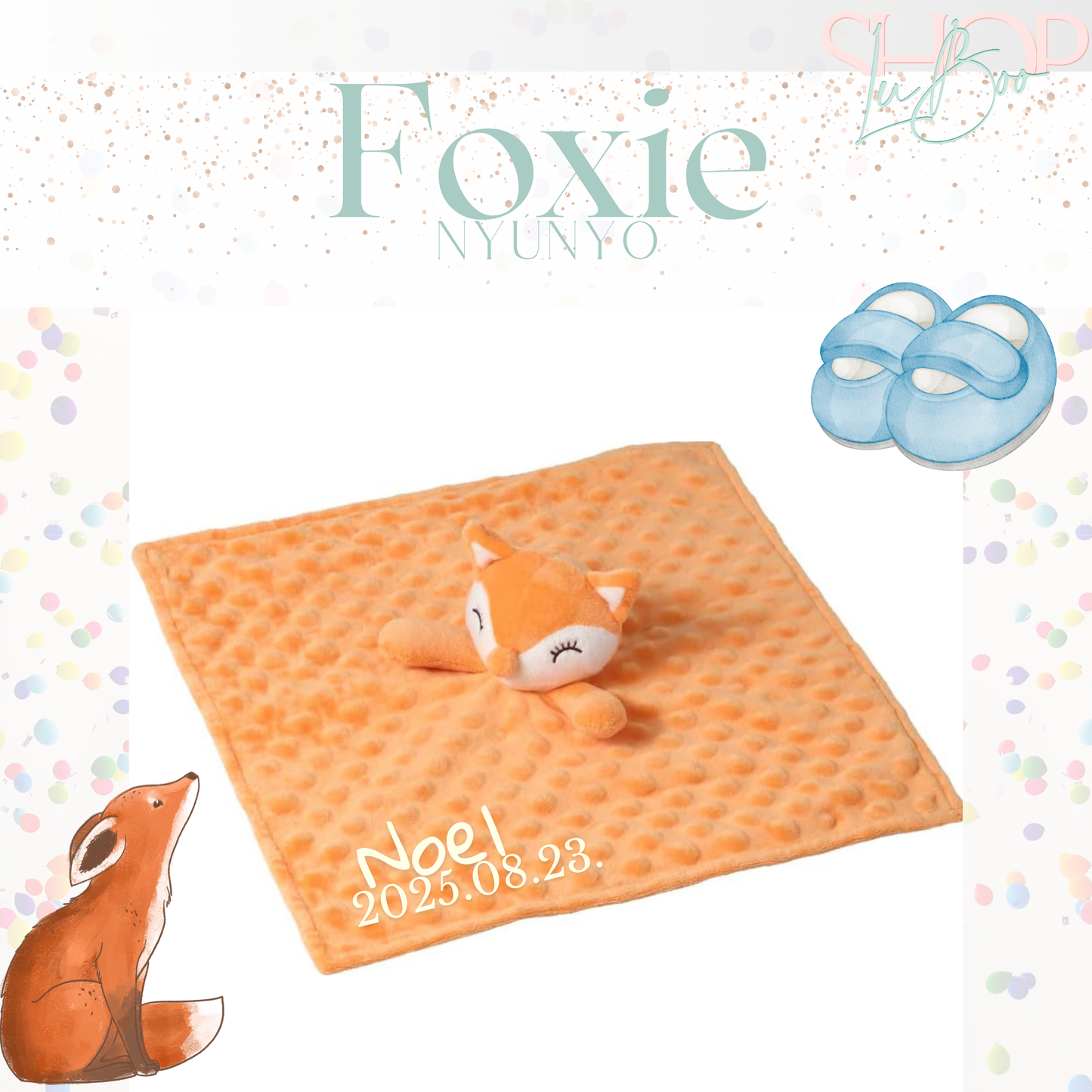 Foxie névre szóló róka nyúnyó (35 cm)