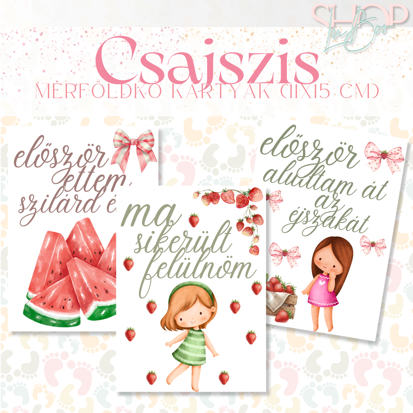 Mérföldkő kártyák – Csajszis (11x15 cm)