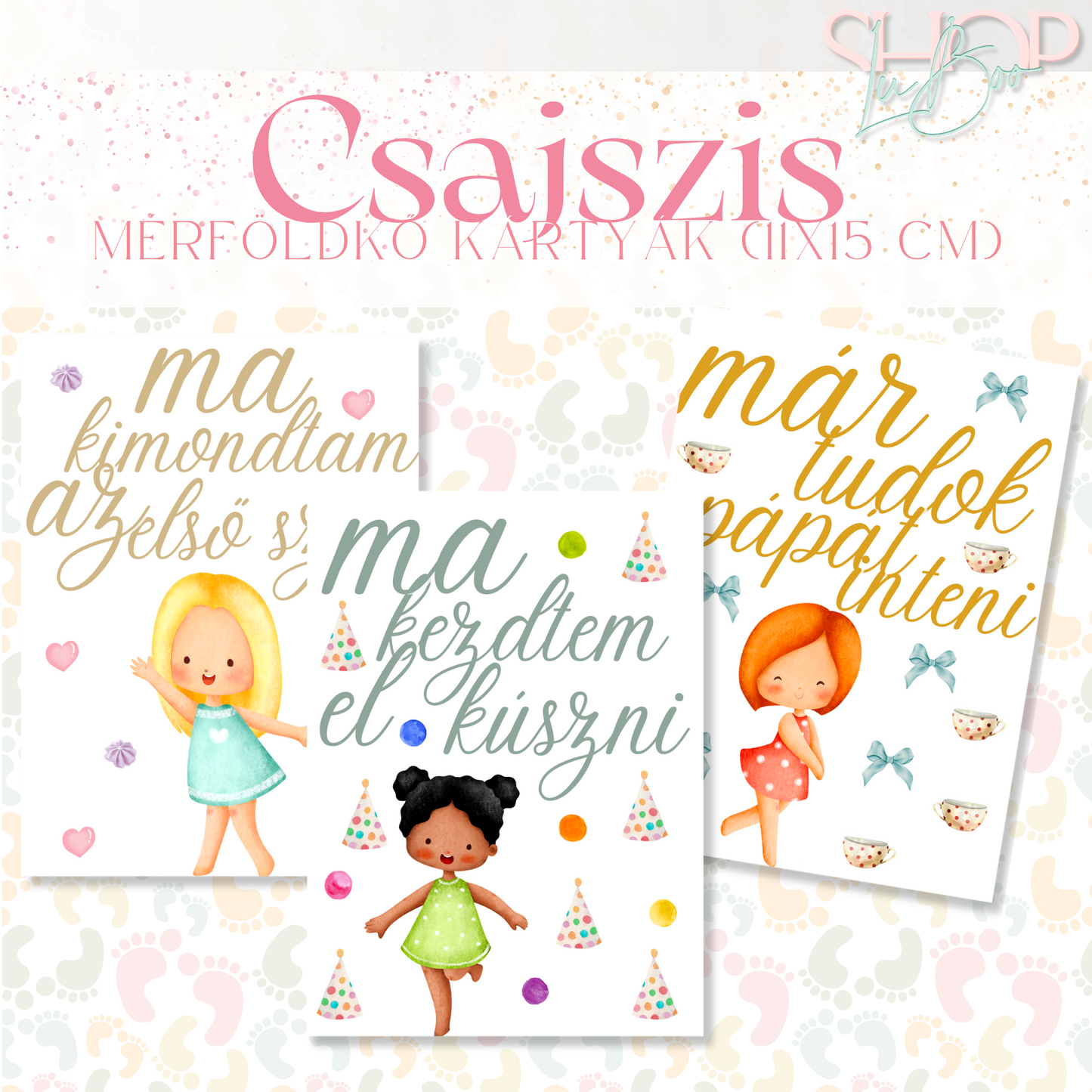 Mérföldkő kártyák – Csajszis (11x15 cm)