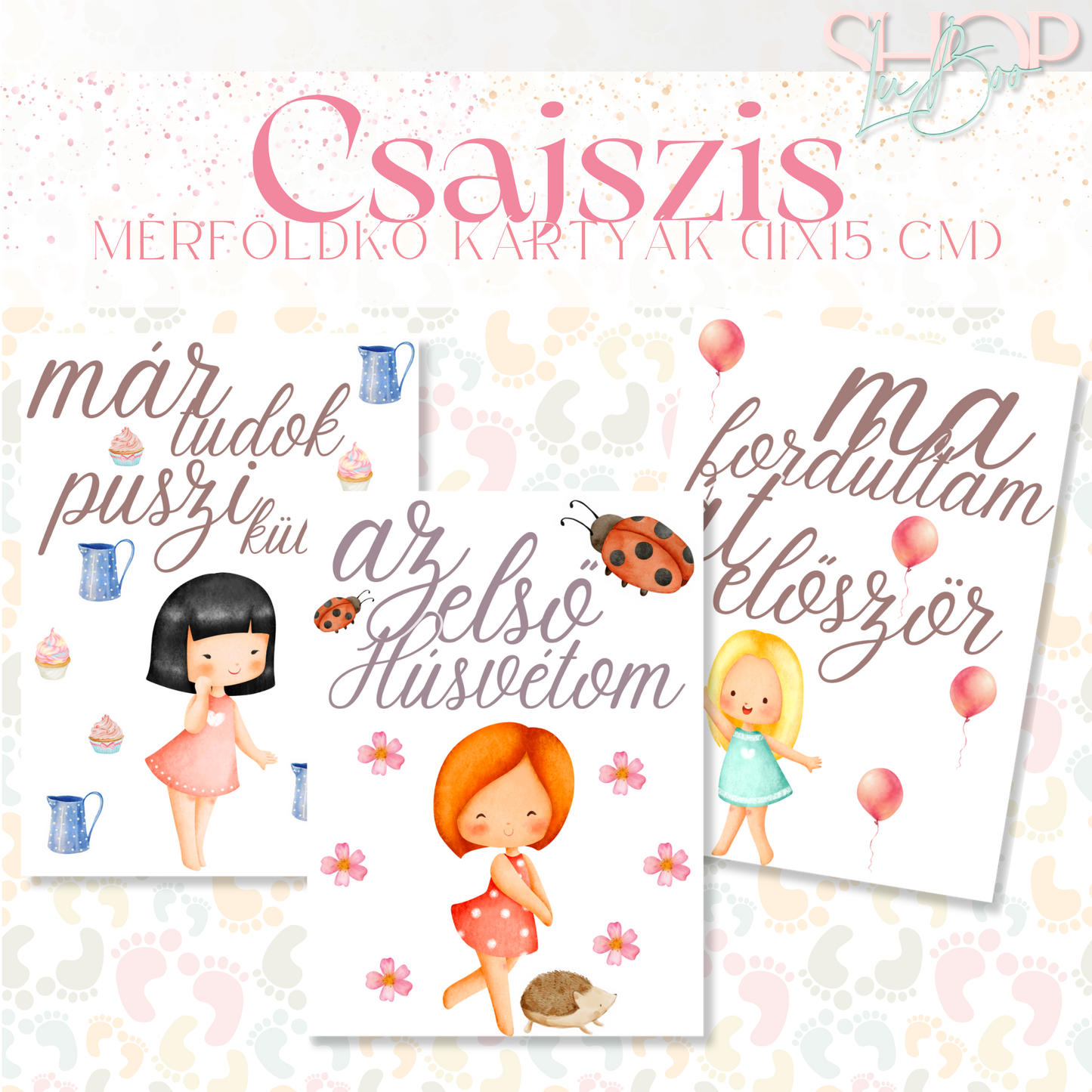 Mérföldkő kártyák – Csajszis (11x15 cm)