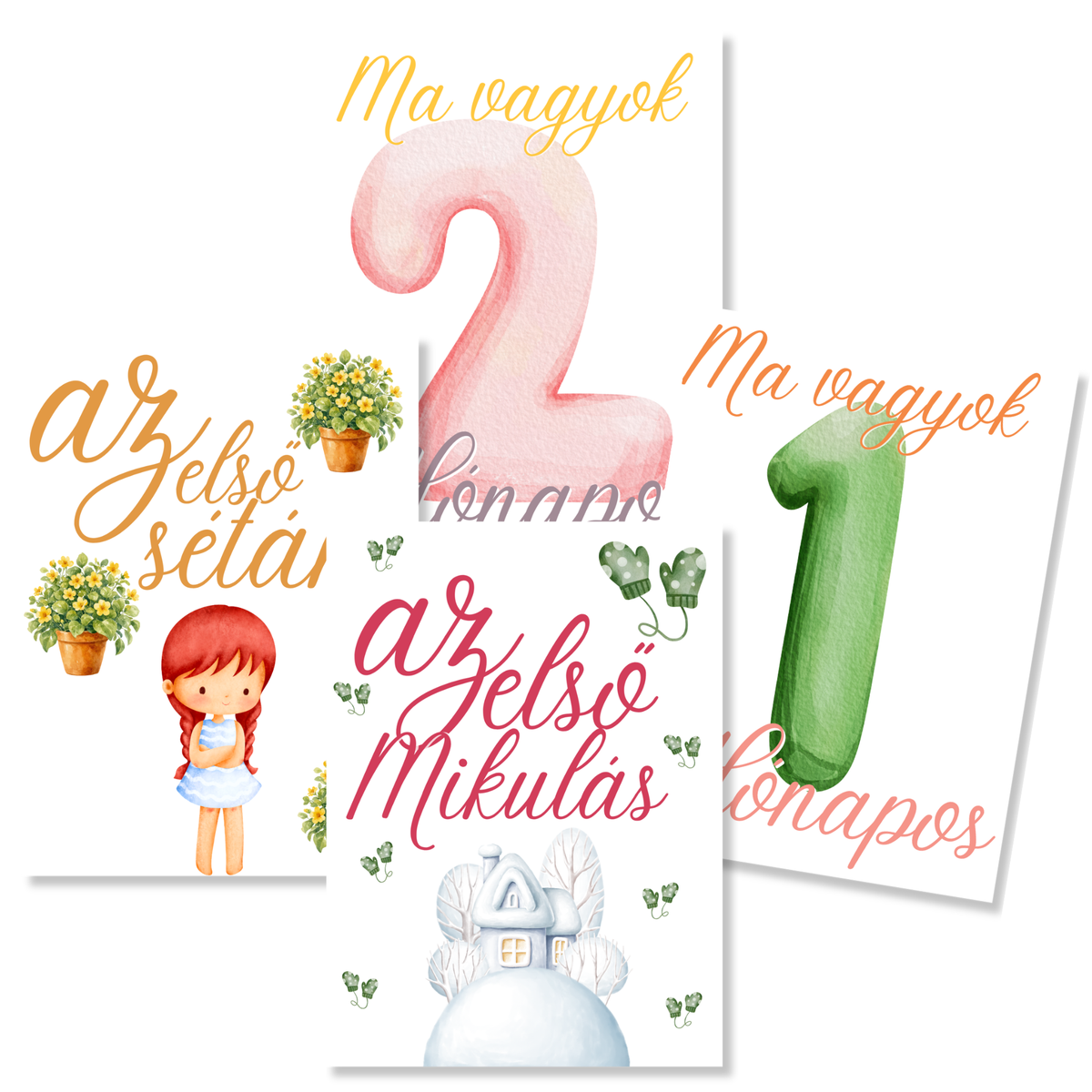 Mérföldkő kártyák – Csajszis (11x15 cm)