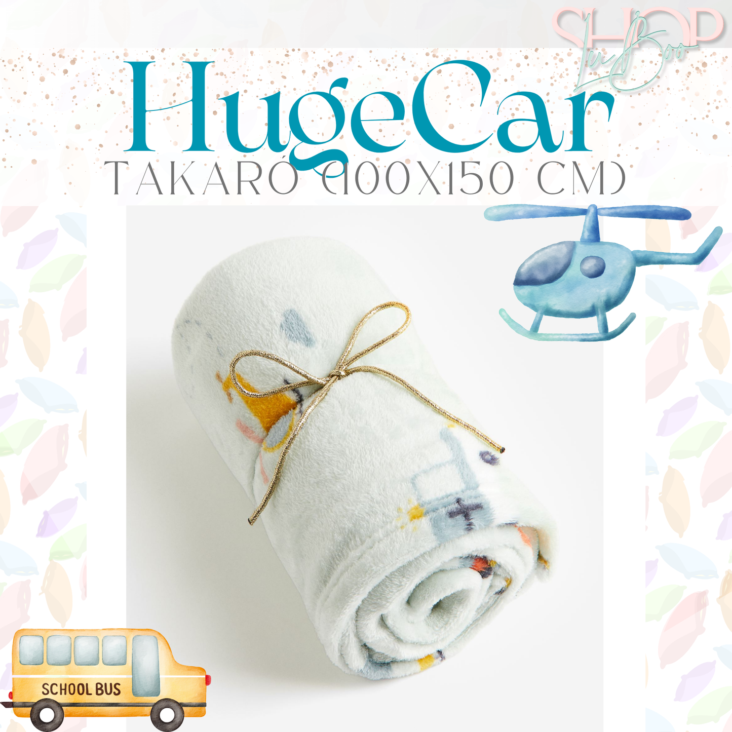 HugeCar - Névre szóló takaró (100x150 cm)