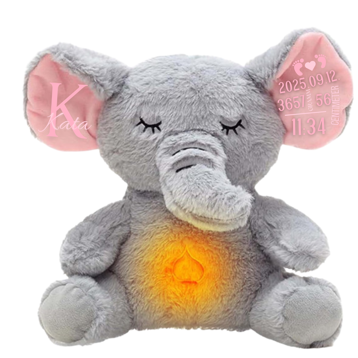 LuLLo - Lélegző, világító prémium plüss elefánt (27 cm)