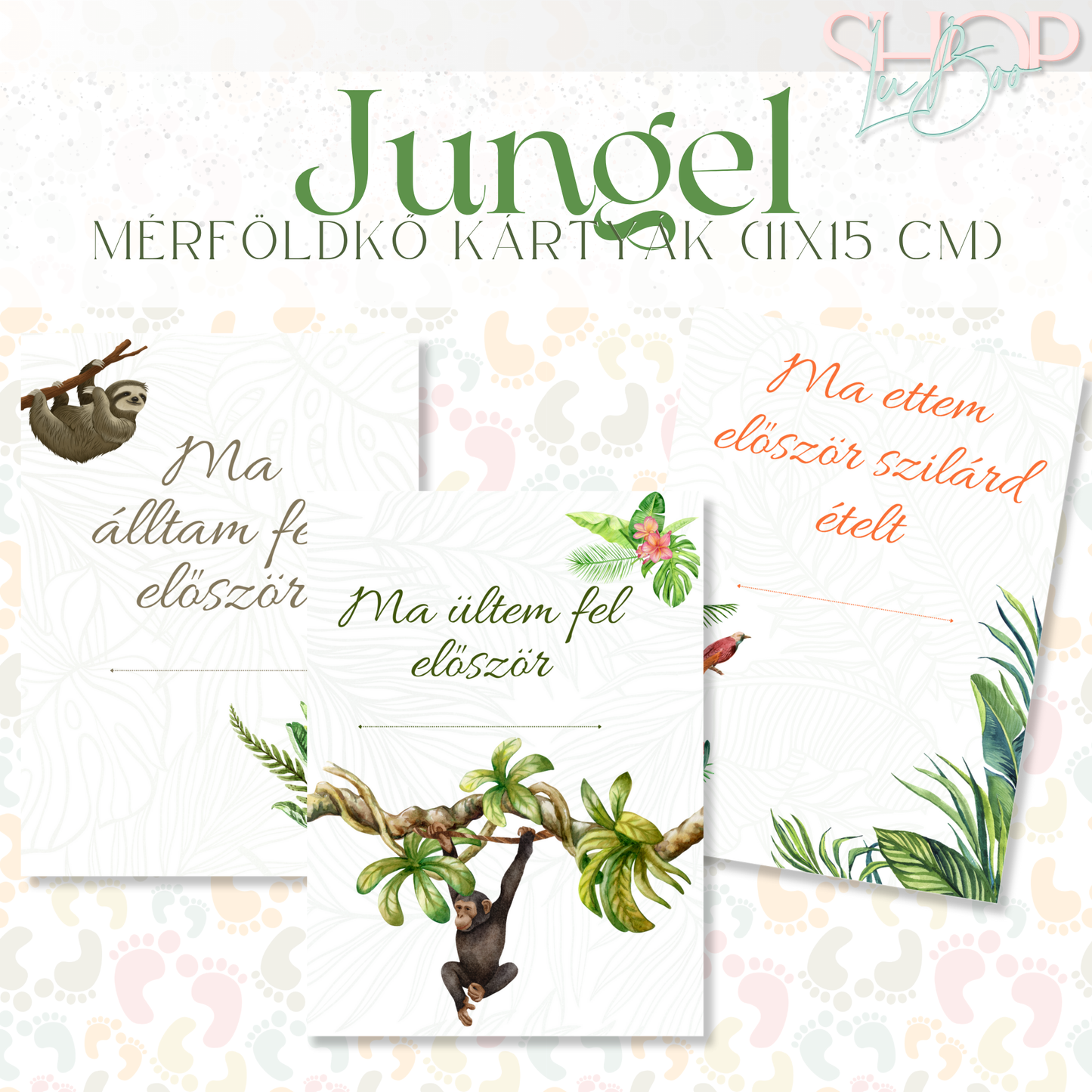Mérföldkő kártyák - Jungle (11x15 cm)