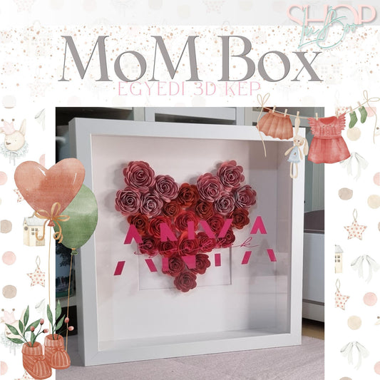 MoM Box egyedi 3D kép – névre szóló babajándék | ShopLuBoo