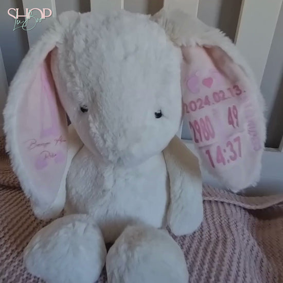 Eby – Névre szóló emlékőr plüss nyuszi (32 cm) | ShopLuBoo